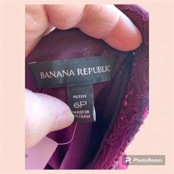 Banana republic Purple and Blue Women’s Skirt Size 6 P With 3/4 Zipper - Picture 3 of 4